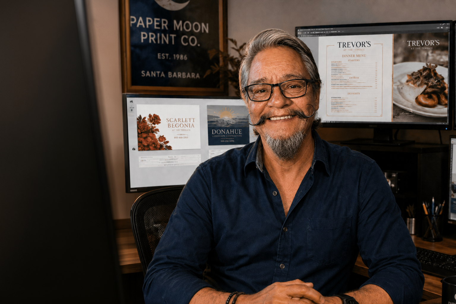 Jued Martinez working in a creative studio