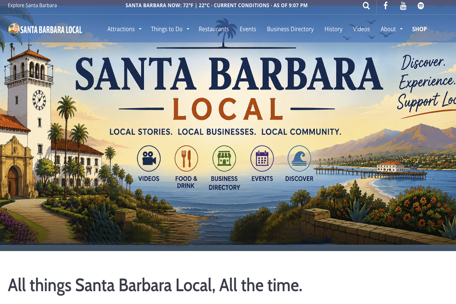 Santa Barbara architecture, coastline, harbor and editorial storytelling
