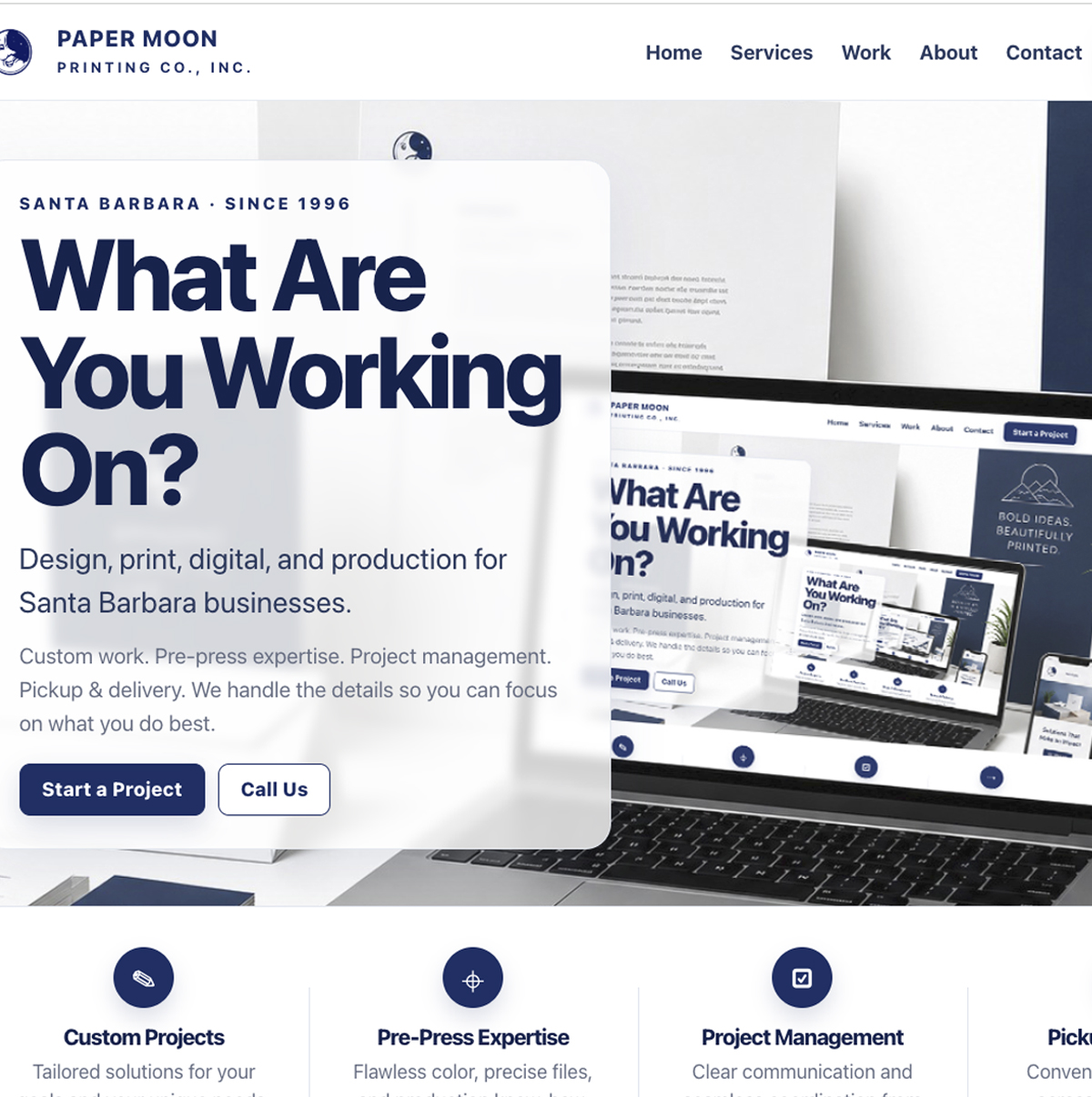 Paper Moon Printing website